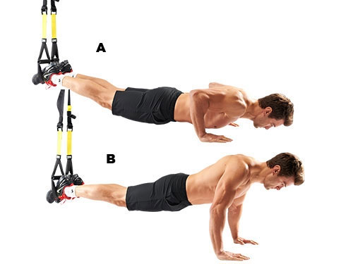 Отжимания с фиксацией ног Atomic press-up