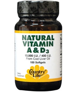 Country Life Natural Vitamin A&D