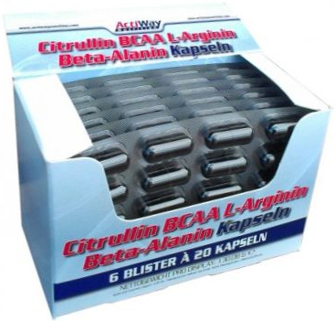 ActiWay Nutrition Citrullin BCAA L-Arginin Beta-Alanin 6x20 caps