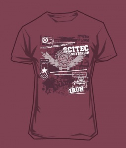 Scitec Nutrition T-shirt Made of Iron (Burgundy)